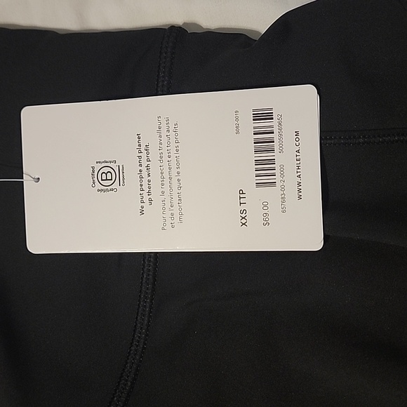 Athleta Ace Tennis Skort 15.5. NWT. Black size XXS - Picture 8 of 10